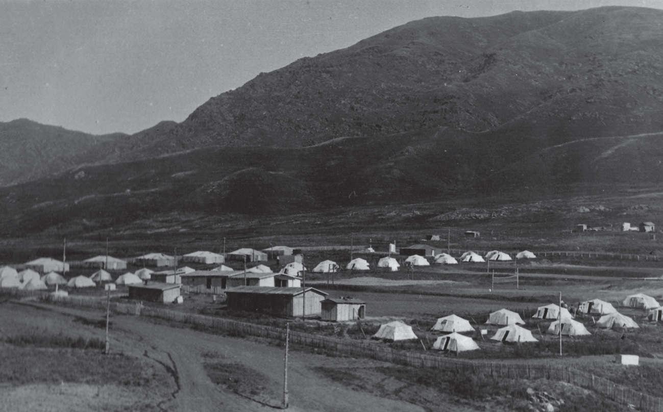 Панорама посёлка гидростроителей Серебрянка, 1954 год